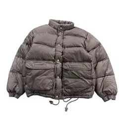 7W4 【UNIQLO】OLDユニクロ　ダウンジャケット　ブラウン　古着used