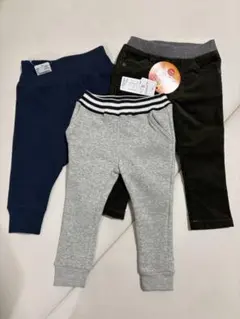 ベビーキッズ ズボン 3点セット まとめ売り　ウラポカ　裏起毛　ベロア　厚手