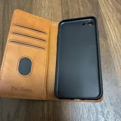 手帳型ケース iPhone7/8/se2/se3 カーキ