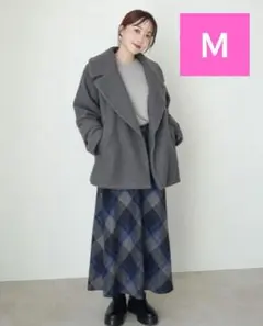 クリーニング済 terawear emu ブークレーコート グレー M しまむら