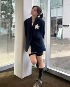 【新品未使用】Bibiy. 袖ボリュームジャケットコート ネイビー 2025年最新】Bibiy ジャケットの人気アイテム - メルカリ