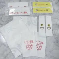 ちいかわラーメン豚　ノベルティ　お箸　エプロン