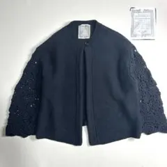 BEARDSLEY 《ビアズリー》スリーブカーディガン　透かし編み クロシェットのサムネイル