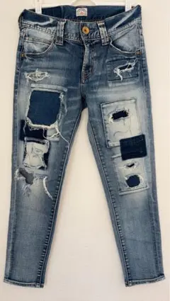 RODEO CROWN ダメージデニムスキニーパンツ