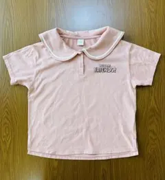 【新品未使用タグ付き】 ミッキー 襟付きピンクTシャツ130