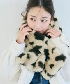 ♥コカ　ティペット　ファー　マフラー　牛柄　可愛い♥新品未使用