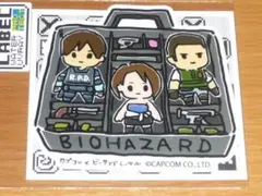 バイオハザード集合 レオン＆ジル＆クリス ステッカー B-SIDE LABEL