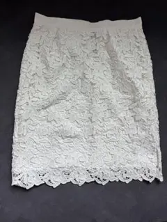 MISCH MASCH ミッシュマッシュ レースタイトスカート M ホワイトのサムネイル