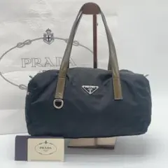 プラダ テスートナイロン トート ハンドバッグ パテントレザー BR2509