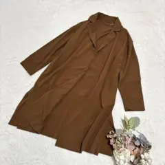 【ジーユー】GU エアリーコーディガン スプリングコート ブラウン L ●のサムネイル