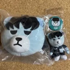 TREASURE KRUNK アサヒ 3点 まとめ売り ぬいぐるみ 缶バッジ