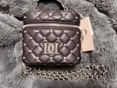 Darich ダーリッチ キルティングビジュースクエアミニバッグ ブラック