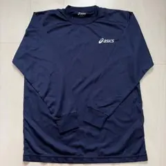 asics 長袖アンダーシャツ ネイビー Sサイズのサムネイル