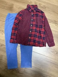 ユニクロ　キッズ 120 ネルシャツ・レギンス