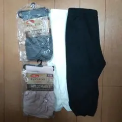 値下げ 110 キッズレギンス 5分丈 4枚セット