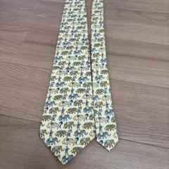 ジムトンプソン 象柄 ネクタイとポケットチーフセット タイシルク100%