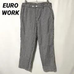 B-1417 ユーロ古着 シェフパンツ 千鳥格子 ワークパンツ コックパンツ白黒
