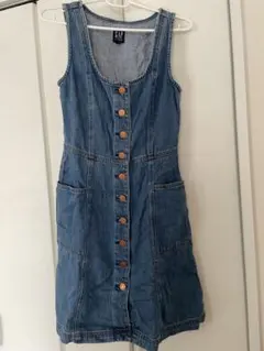 GAP デニム ノースリーブ ミニワンピース