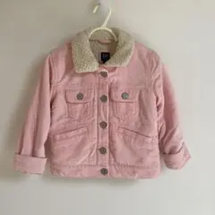 GAP デニム コーデュロイ ボア ジャケット ピンク XS