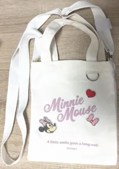 ディズニーストア ミニーマウス 2WAY トートバッグ オマケ付き