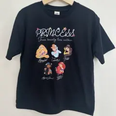 女の子　130 半袖　Tシャツ　リトシー　プリンセス　ディズニー　黒