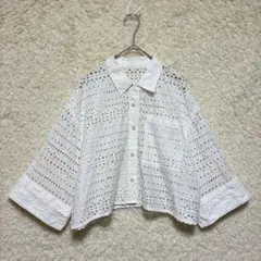 美品✨25年モデル】スピックアンドスパン レースシャツ 白 - メルカリ