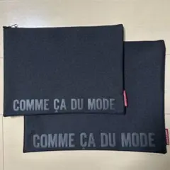 COMME CA DU MODE ブラック　　クラッチバッグ　大小2点セット