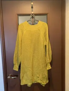 chocol raffine robe イエローニットワンピース F