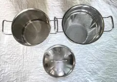 訳アリ品】 麺ゆで器 5連 業務用ステンレス 多機能パスタ鍋 ザル付