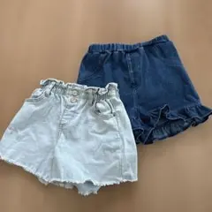 女の子用　半ズボン 2点セット