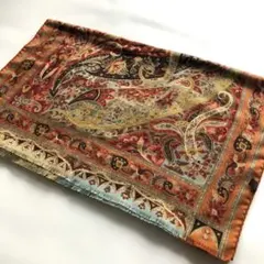 ★美品★ETRO 大判総柄スカーフ ストール ショール ペイズリー ウールシルク