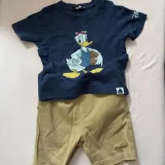 XLARGE KIDS ディズニー ドナルド Tシャツ ハーフパンツ　90サイズのサムネイル