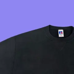 90s Russell Athletic カットオフ スウェット Black M