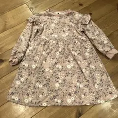 美品　SERAPH 花柄長袖ワンピース 120