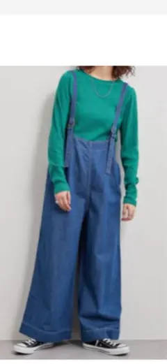 激カワTYPY DENIM ダークブルー オーバーオール