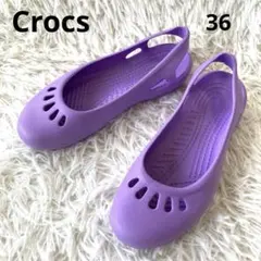 【Crocs】クロックス マリンディフラットサンダル ラベンダーパープル36のサムネイル