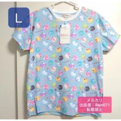 サンリオ Ｔシャツ Ｌ けろっぴ ハンギョドン マイメロ クロミ キティ 総柄