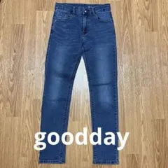 goodday グッデイ　ダークブルー ストレートレッグデニムパンツ ジーンズ
