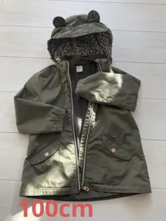 H&M ジャケット　カーキ　クマ耳