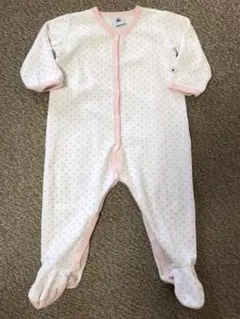 ★プチバトー ★足つきロンパース★カバーオール 70サイズ★ピンク星柄
