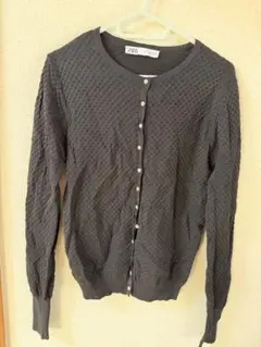 ZARA ダークグレー 長袖カーディガン