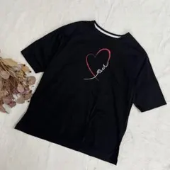 美品⭐︎ジョルジュレッシュ ハートロゴTシャツ コットン100% ブラック 40のサムネイル