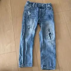 ライトブルー ダメージ加工 ジーンズ　ブランシェス 男の子　女の子　美品