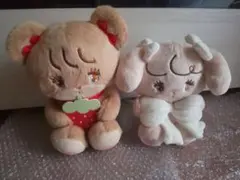 mikKocharactersいちごBIGぬいぐるみラテ 抱きしめおリボンナッツ