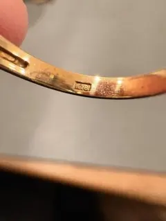 K18 ゴールド パール付きリング 35g