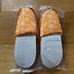 新品 ディズニーランドホテル Disney キャラクター柄オレンジスリッパ