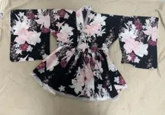 浴衣ドレス　大人用　姫ギャル　花　黒　ブラック　Sサイズ　セパレート 浴衣 ドレス 浴衣ドレス セパレート 姫 ギャル 綺麗 黒 花柄 大人用