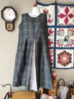 大島紬と白大島リメイクジャンパースカート