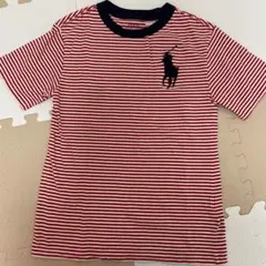 POLO RALPH LAUREN 赤白ストライプ Tシャツ 140