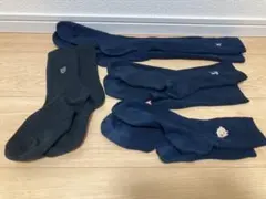 ネイビーとブラックのロングソックス4足セット 中古品